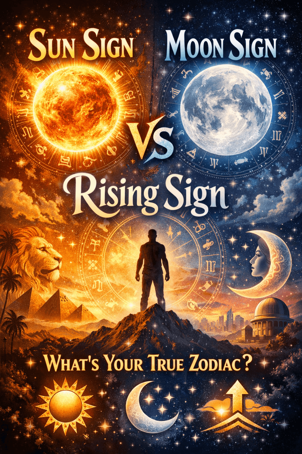 Sun Sign vs Moon Sign vs Rising Sign — Which is Your True Zodiac?